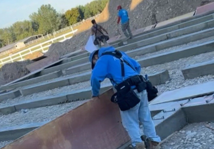 contractor working on a concrete foundation nampa id