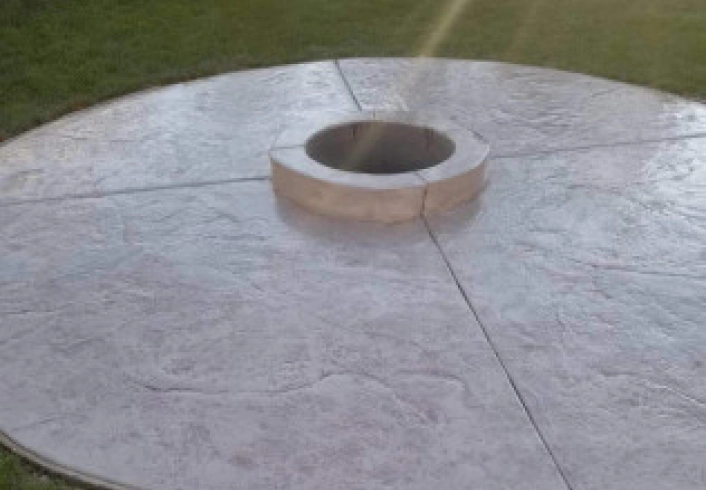 decorative concrete working on concrete path red texture service backyard nampa id