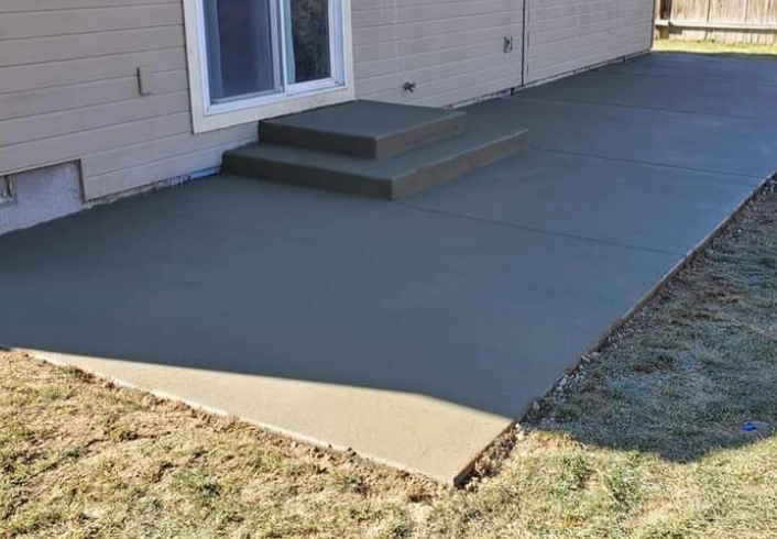 rv patios concrete service steps grass backyard truck nampa id